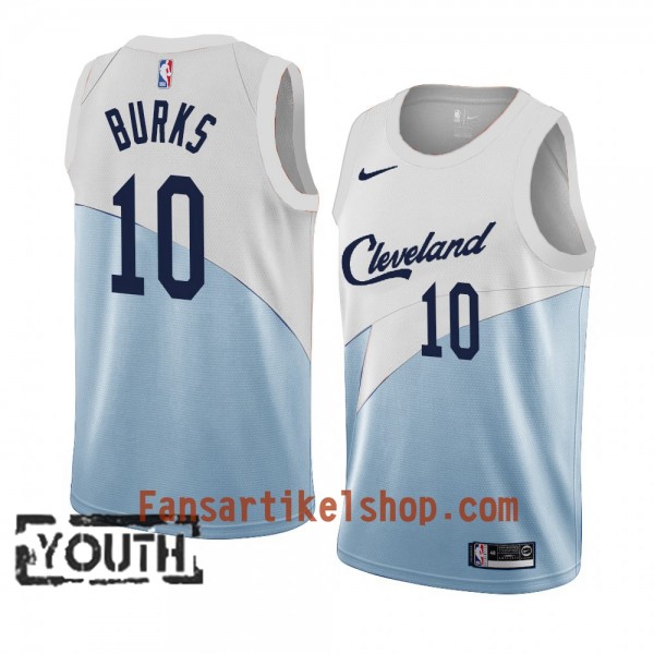 Cleveland Cavaliers Trikot Alec Burks 10 2018-19 Nike Blau Weiß Swingman - Kinder